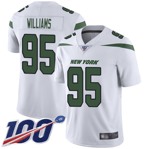 New York Jets Limited White Men Quinnen Williams Road Jersey NFL Football #95 100th Season Vapor Untouchable->women nfl jersey->Women Jersey